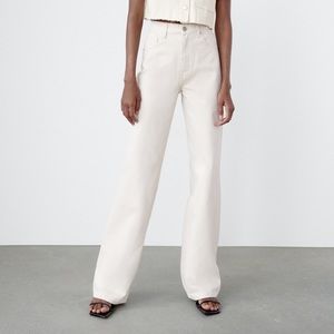 ZARA high waisted wide leg jeans
